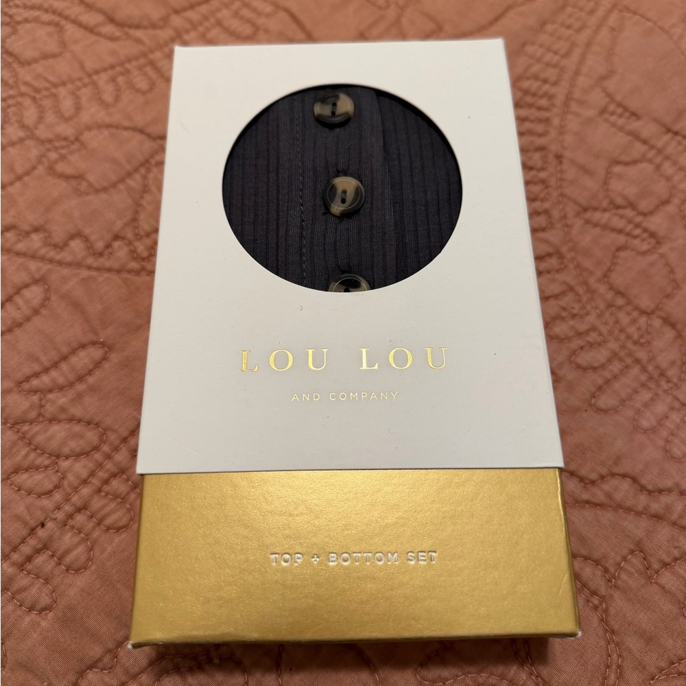 Lou Lou & Company Black Buttoned Set